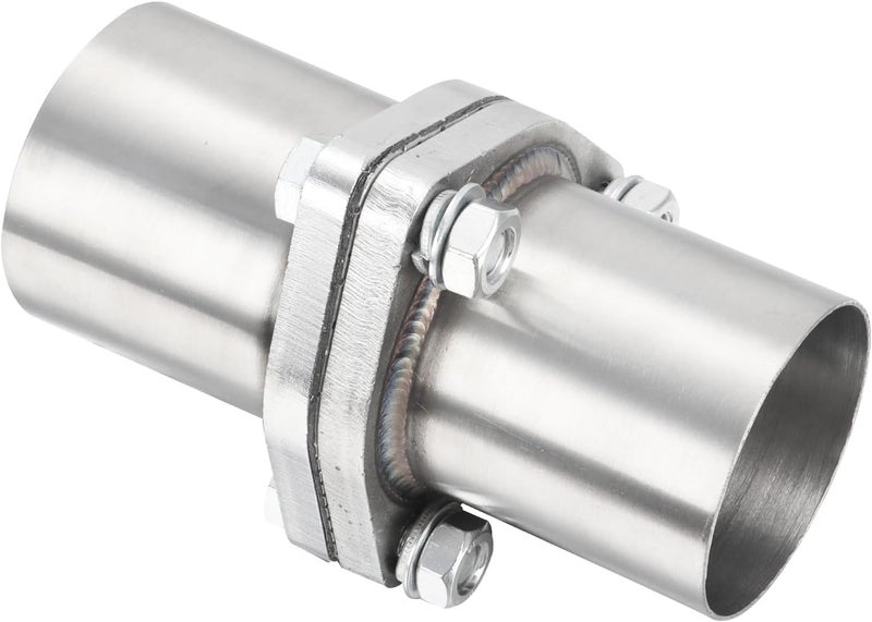 LCGP Exhaust Flange Repair Piping Kit 2.5" ID with Gasket and 3 Bolts for Quick Fix Repair,304 Universal Stainless Steel Exhaust Flange Pipe - Image 1